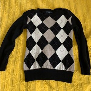 Argyle 100% Cashmere sweater